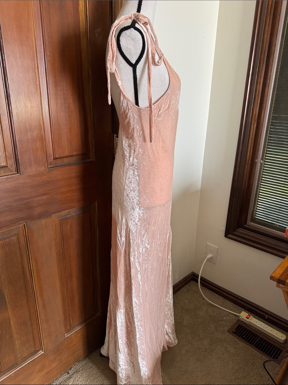 Attico | Marisa Var. 3 Velvet Slip Dress with Tie Straps Size S (estimate) - Picture 4 of 11